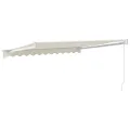 Auvent rétractable crème 3x2,5 m tissu et aluminium