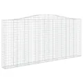 Paniers à gabions arqués 7 pcs 400x30x180/200 cm Fer galvanisé