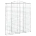Paniers à gabions arqués 5 pcs 200x30x220/240 cm fer galvanisé