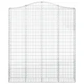 Paniers à gabions arqués 5 pcs 200x30x220/240 cm fer galvanisé