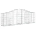 Paniers à gabions arqués 15 pcs 200x30x60/80 cm Fer galvanisé
