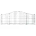 Paniers à gabions arqués 15 pcs 200x30x60/80 cm Fer galvanisé