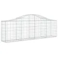 Paniers à gabions arqués 7 pcs 200x30x60/80 cm Fer galvanisé