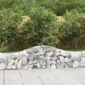 Paniers à gabions arqués 7 pcs 200x30x40/60 cm Fer galvanisé