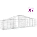Paniers à gabions arqués 7 pcs 200x30x40/60 cm Fer galvanisé