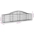 Paniers à gabions arqués 7 pcs 200x30x40/60 cm Fer galvanisé