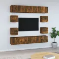 Ensemble de meubles TV 10 pcs Chêne fumé Bois d'ingénierie