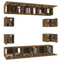 Ensemble de meubles TV 10 pcs Chêne fumé Bois d'ingénierie