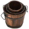 Ensemble de jardinière godet 3 pcs bois massif de sapin