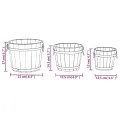 Ensemble de jardinière godet 3 pcs bois massif de sapin