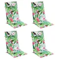 Coussins de chaise à dossier haut lot de 4 multicolore