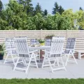 Coussins de chaise à dossier haut lot de 6 carreaux gris