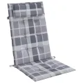 Coussins de chaise à dossier haut lot de 6 carreaux gris