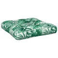 Coussin de palette motif de feuilles 60x61,5x10 cm tissu