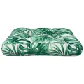 Coussin de palette motif de feuilles 60x61,5x10 cm tissu