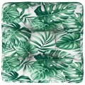 Coussin de palette motif de feuilles 60x61,5x10 cm tissu