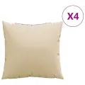Coussins de canapé lot de 4 beige 60x60 cm tissu