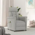 fauteuil de massage  en microfibre gris clair