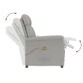 fauteuil de massage  en microfibre gris clair