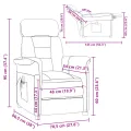 fauteuil de massage  en microfibre gris clair