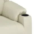 Fauteuil inclinable Crème Similicuir