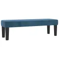 Banc  Gris clair 70x30x30 cm Velours Bleu foncé Bois, Tissu