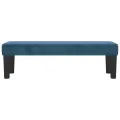 Banc  Gris clair 70x30x30 cm Velours Bleu foncé Bois, Tissu