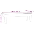 Banc  Gris clair 70x30x30 cm Velours Bleu foncé Bois, Tissu