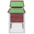 Poulailler moka 186,5x58,5x113 cm bois massif de pin