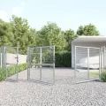Portal de jardin maille argenté 400x175 cm acier galvanisé