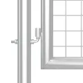 Portal de jardin maille argenté 400x175 cm acier galvanisé
