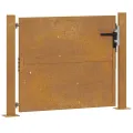 Portail de jardin 105x105 cm acier corten