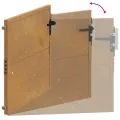 Portail de jardin 105x105 cm acier corten