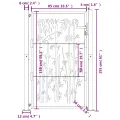 Portail de jardin 105x155 cm acier corten design de bambou