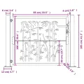 Portail de jardin 105x105 cm acier corten design de bambou
