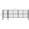 Portail de jardin Acier 500 x 150 cm Anthracite