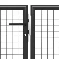 Portail de jardin Acier 400 x 75 cm Anthracite