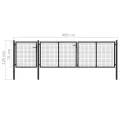 Portail de jardin Acier 400 x 75 cm Anthracite