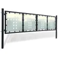 Portail simple de clôture Noir 300x125 cm