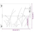 Portail de jardin 85x75 cm acier corten conception d'herbe