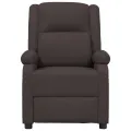 Fauteuil inclinable électrique Marron foncé Tissu