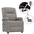 Fauteuil inclinable électrique Taupe Tissu