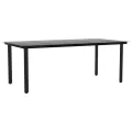 Ensemble à manger de jardin 9 pcs noir résine tressée et acier