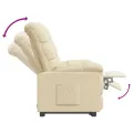 Fauteuil inclinable Crème Tissu