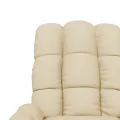 Fauteuil inclinable électrique Crème Tissu