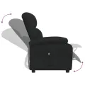 Fauteuil inclinable électrique Noir Tissu
