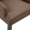 Chaises à manger avec accoudoirs lot de 2 marron tissu