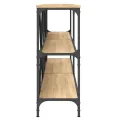 Table console chêne sonoma 200x30x75cm bois d'ingénierie et fer