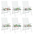 Coussins de chaise lot de 6 multicolore 40x40x7 cm tissu