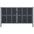 Portail de jardin Acier 400 x 200 cm Anthracite